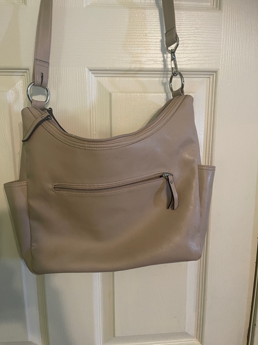 Rosetti Taupe Shoulder Bag with Front Zip Pocket - Picture 2 of 8
